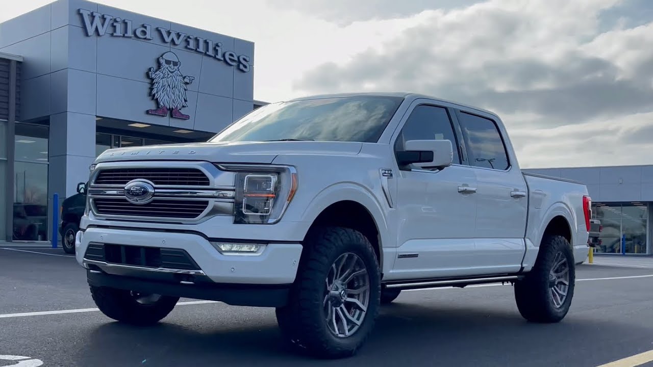 2021 Ford F150 Limited Covert Edition Leveled on 34s Star White