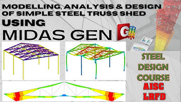 Staalconstructies: Analyse-/ontwerpcursus met MIDAS GEN - EENVOUDIGE STALEN VAKWERKSCHUUR (Deel 1)