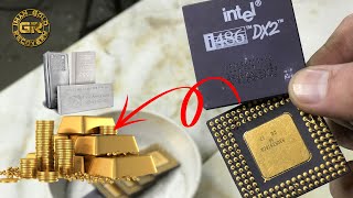 Gold & Silver Recovery From İntel 486 DX2 Cpu Processors | Gold Recovery | Silver Recovery