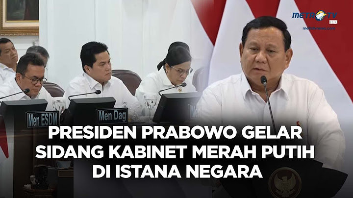 BREAKING NEWS - PRESIDEN PRABOWO PIMPIN SIDANG KABINET MERAH PUTIH (22/01/2025)