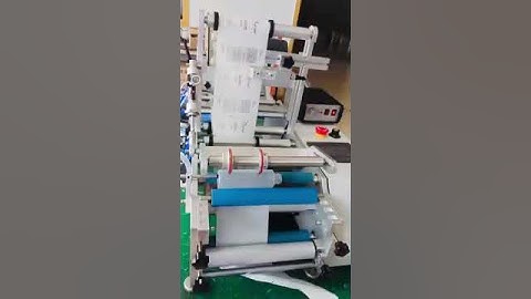 Semi automatic transparent labels sticker labeling machine for round plastic bottles