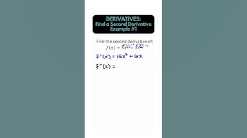 DERIVATIVES: Find the second derivative #maths #calculus #apcalculus #calculus1 #derivatives #apcalc