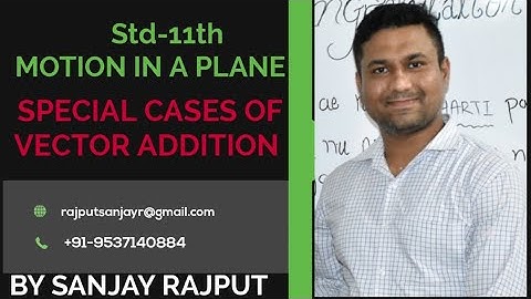 SPECIAL CASES OF VECTOR ADDITION