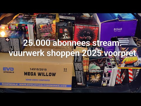LIVE: 25k ABONNEES!!!! VOORPRET VUURWERK SHOPPEN DUITSLAND