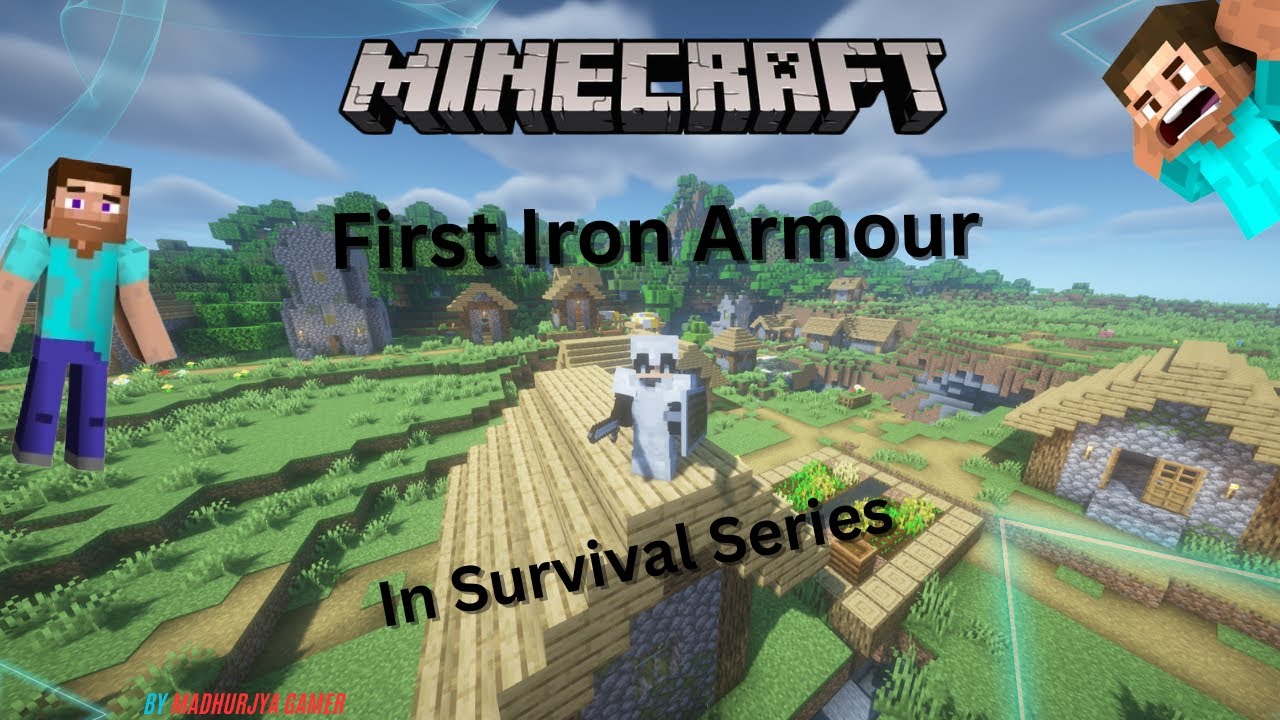 My first iron armour in my survival world | Minecraft survival series ...