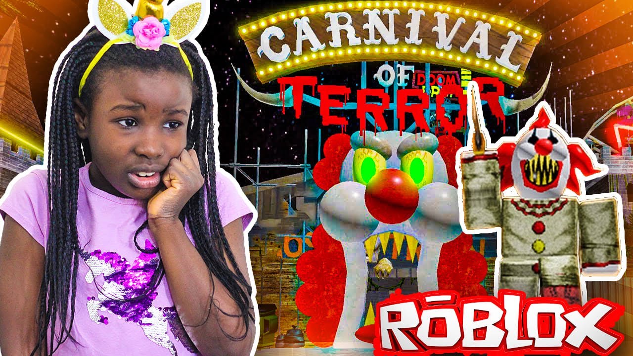 Roblox - ESCAPAMOS DO PARQUE DE DIVERSÕES MALUCO (Escape The Carnival of  Terror Obby)