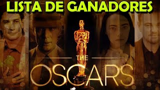 GANADORES DE LOS OSCARS 2024 | Lista COMPLETA de GANADORES OSCARS 2024