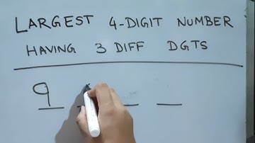 Write the largest 4-digit number having 3 different digits #largestnumber @mathstubelearning123