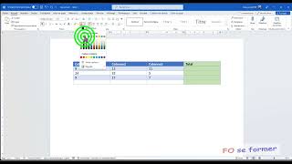 Word : Création et Mise en Forme dun tableau dans Word