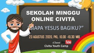 "siapa yesus bagiku?" sekolah minggu ini dipandu oleh para suster,
bruder, romo, dan kakak-kakak bina iman di civita youth camp-kaj.
semoga ming...