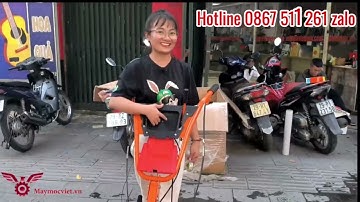 Máy làm đất, cắt cỏ trục băm 4 chức năng chạy dầu Kawasaki KW173 siêu chất