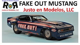 Fake Out Mustang Funny Car 1-32 Escala Atlantis M8275 -Modelo de kit de construcción y análisis