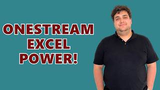 How to use the OneStream Excel add-in
