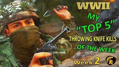 COD WW2 - MY TOP 5  "THROWING KNIFE KILLS OF THE WEEK" Week 2