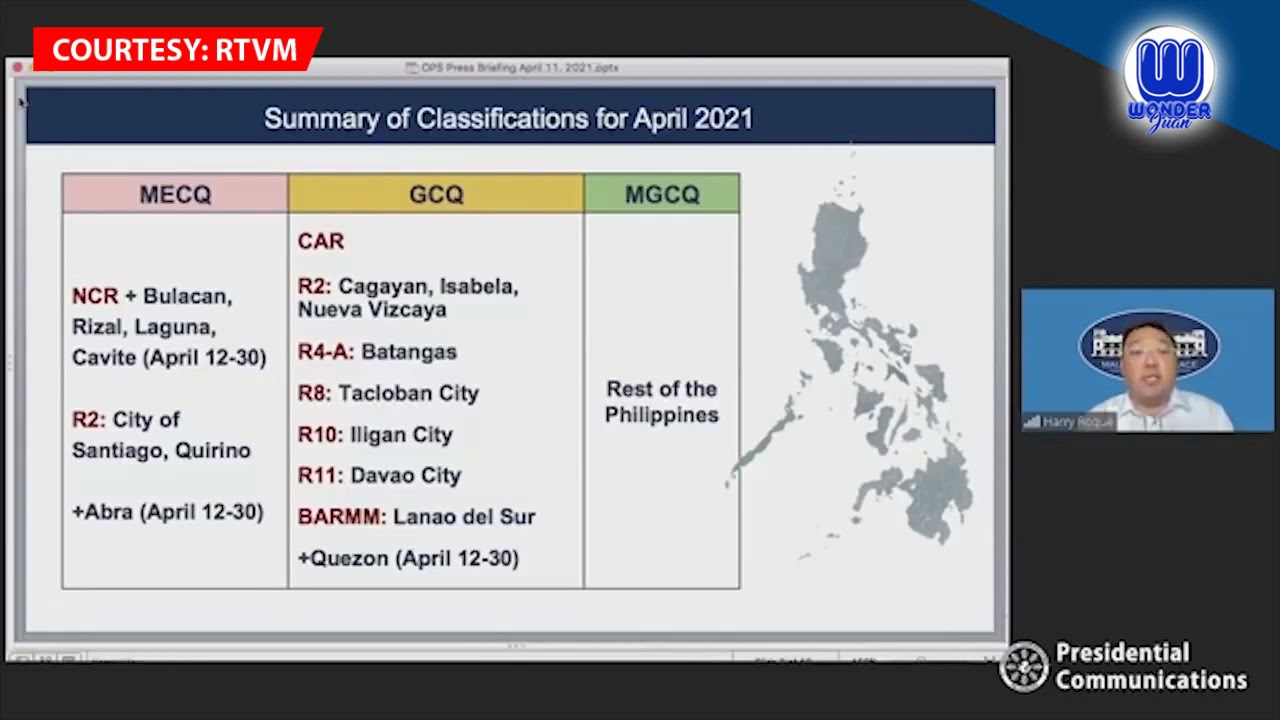 NCR PLUS BUBBLE REVERTED TO MECQ