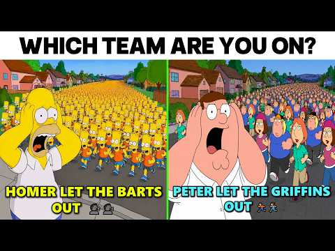 Peter Let The Griffins Out! vs Homer Let The Barts Out