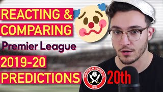 Reacting to my Terrible 2019-20 PREMIER LEAGUE Predictions & Comparing to Other Creators