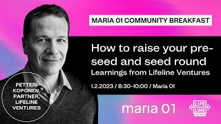 Maria 01 Community Breakfast: How to raise your preseed and seed round | Lifeline Ventures