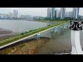 두도시를 잇다[감성영상]...😍😍해넘이다리[2025.07.05] #시흥시 #인천 #배곧한울공원 #해오름공원 #drone #mini2