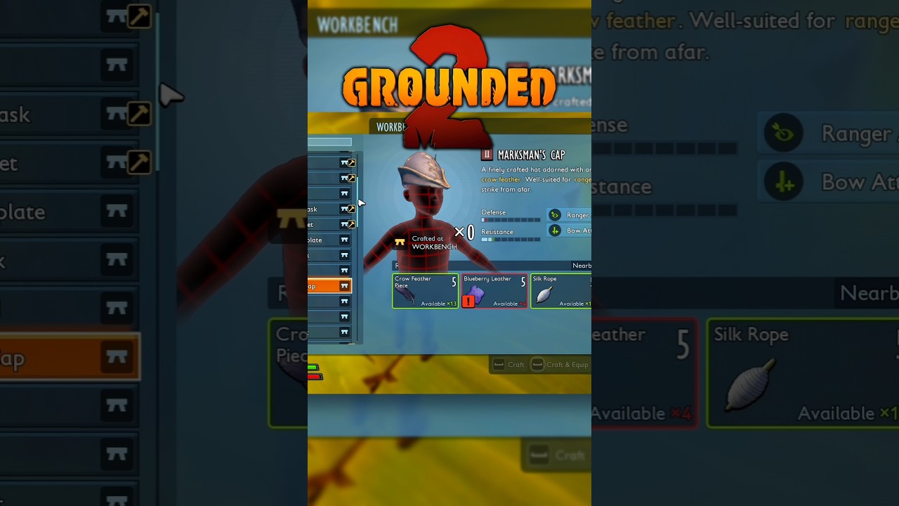 How to craft "Marksman cap" in Grounded 2! 