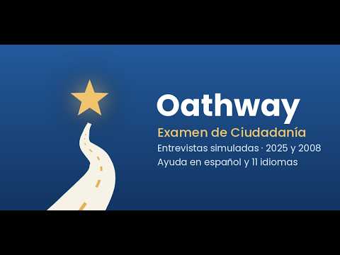 Oathway: App para el Examen de Ciudadanía de EE. UU. 2026 (Entrevista de Práctica con Voz)