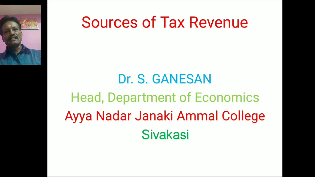 Sources of Tax Revenue