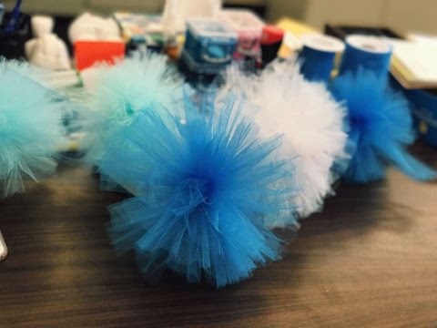 How To Make A Tulle Pom Pom Ball Youtube