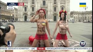 Активистки Femen устроили акцию протеста в Милане