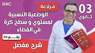 الوضعية النسبية لمستوي و سطح كرة في الفضاء 3