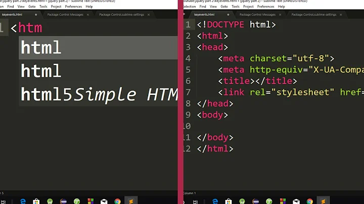 HTML5 and CSS3 Autocomplete Package | HTML and CSS Autocomplete Package for Sublime Text 3