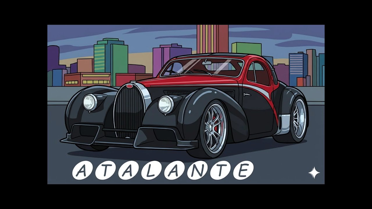 BUGATTI Atalante dessinée