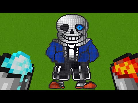 I made this pixel art of Sans in Minecraft : r/Undertale