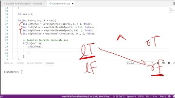 Boolean Parenthesization - Part 4 - Step by Step Coding Recursive Solution
