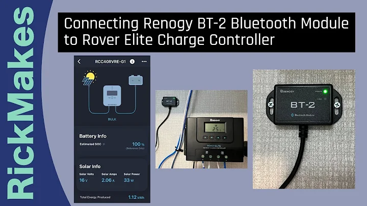 Connecting Renogy BT-2 Bluetooth Module to Rover Elite Charge Controller
