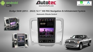 AutoTecPro Dodge RAM 12.1" HD IPS Tesla Style GPS Android Screen Navigation CarPlay Android Auto GPS screenshot 5