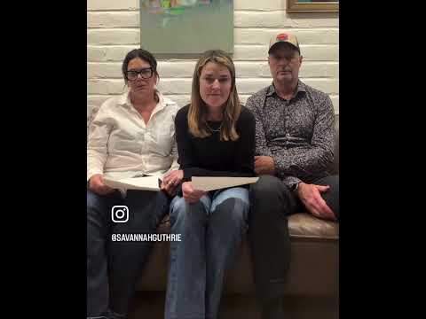 BREAKING: Savannah Guthrie releases video about ransom in mom Nancy’s disappearance