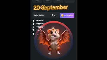 September 20 Hamster Kombat Daily Morse Code Cipher Solved: BINANCE Sep 20 #hamsterkombatdailycipher