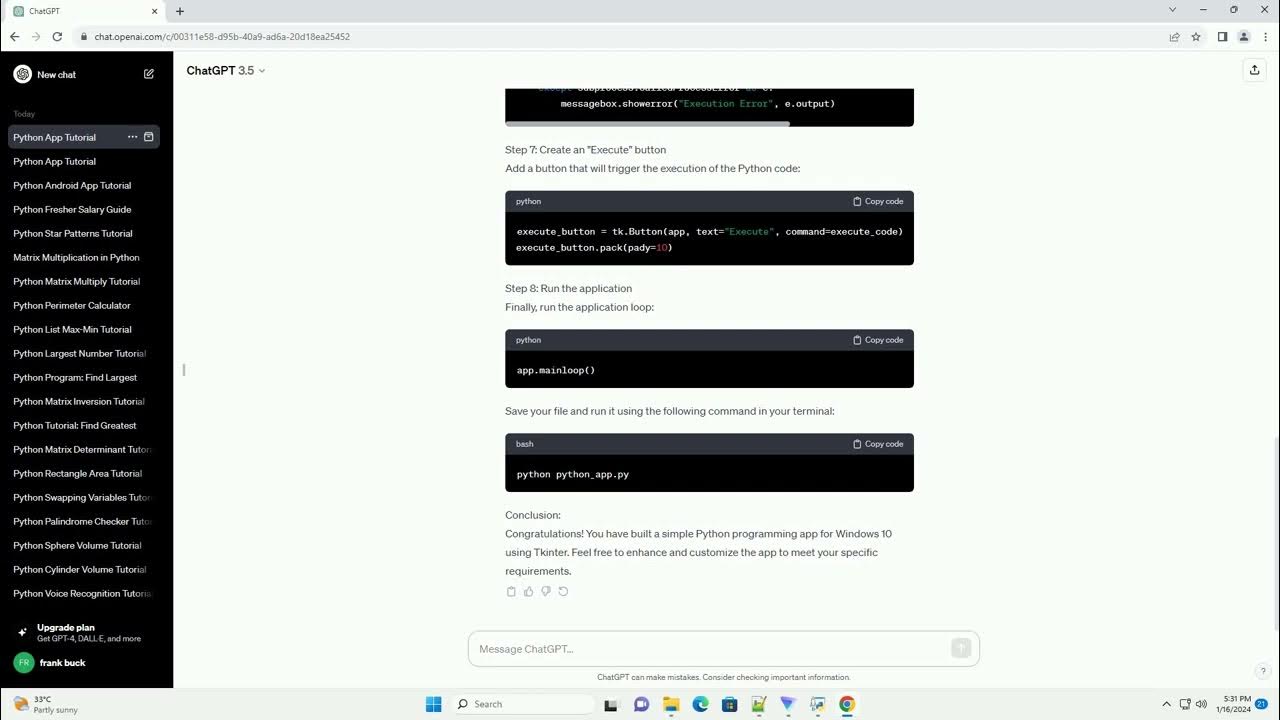 python programming app for windows 10 - YouTube
