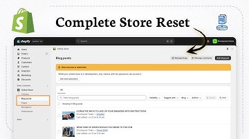How to delete all data and reset your Shopify store