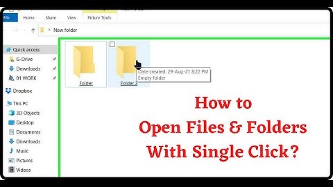 How to Open Files & Folders with Single Click in Windows PC