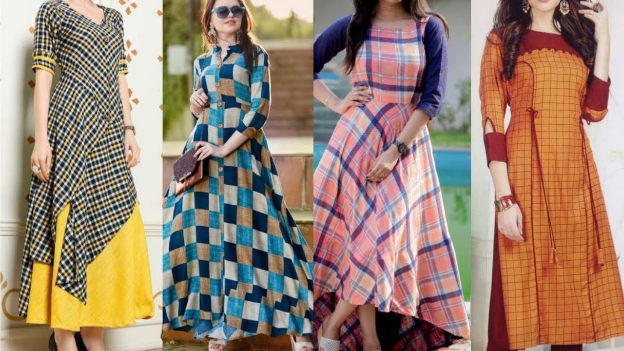 Yellow checks shift dress – SILAYI