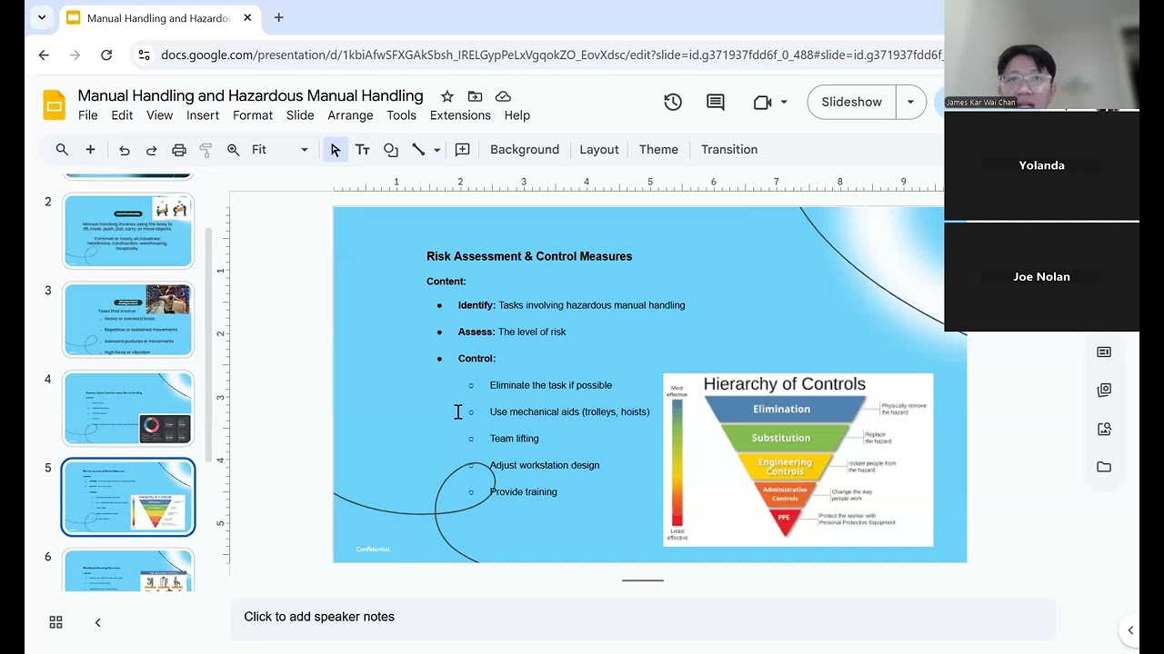 OHS Presentation 2: Manual Handling