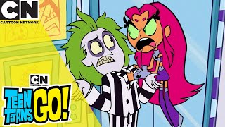 Bettlejuice Helps The Titans Find the Spirit of Halloween | Teen Titans Go! | Cartoon Network UK