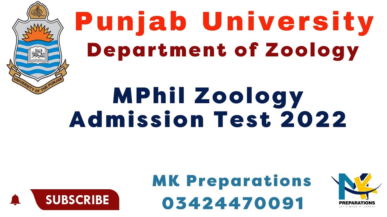 MPhil MS Zoology Admission Test Punjab University PU MPhil Zoology mphil-ms-zoology-admission-test-punjab-university-pu-mphil-zoology