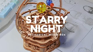 Rokr Starry Night mechanical music box | DIY Wooden Puzzle | Indonesia