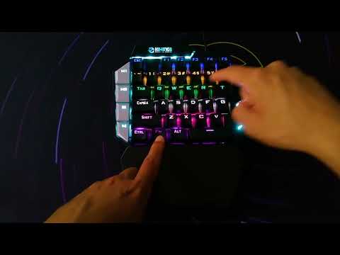 One hand mechanical keyboard RGB მაღაზია ტექნოსითი ტელ.568-888-878