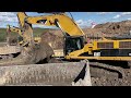 Two Caterpillar 385C Excavators Loading Mercedes And MAN Trucks - Ektor Epe (Mining Works)