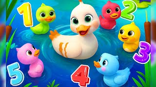 Five little ducks went out one day | Counting Song for Toddlers learning | english rhymes for babies