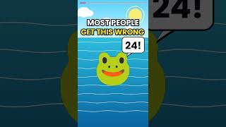 Most people get this WRONG 🐸 Lily Pad Riddle (Did you say 24?) #shorts  #brainteaser #puzzle