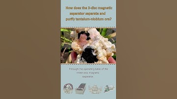 How does the three-disc magnetic separator separate and purify tantalum-niobium ore?